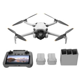 DJI Mini 4 Pro Fly More Combo mit DJI RC 2 Fernsteuerung (Bildschirmfernsteuerung), faltbare Mini-Drohne mit 4K-Kamera, unter 249g, 34 Minuten Flugzeit, 2 zusätzliche Akkus, Klasse-C0 - 1